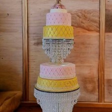 14inch  Crystal Cake Stand| Crystal Cascading Cake Stand for Wedding