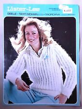 Original Lister Lee Mohair Ladies Sweater 32"-38" Knitting Pattern K1417