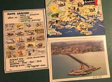 3 Ryde pier boat  postcard ferries hovercraft Ferry Portsmouth Southsea ferry