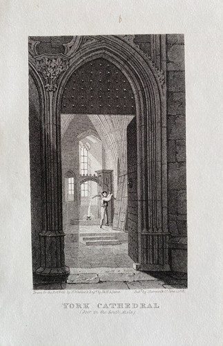 1823 antique print york - antique,