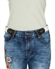 No Buckle Belt Mens Womens Buckle Free Elastic Invisible Belt Lace Jeans Dress