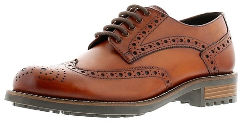 Mens tan leather shoes lace - leather,
