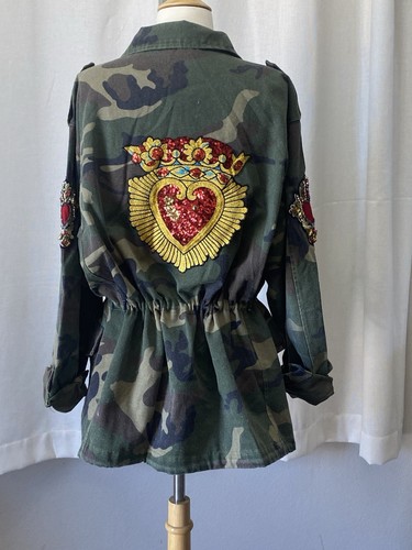 Upcycled vietnam camo jacket - upcycled,