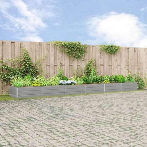 Planter galvanised steel grey - galvanised,