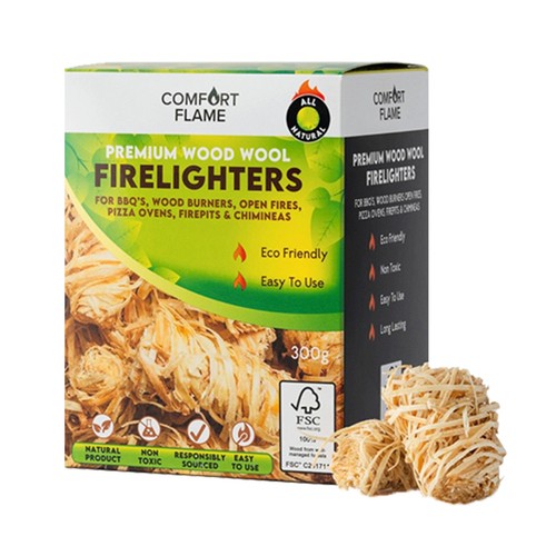 Premium wood wool firelighters - premium,