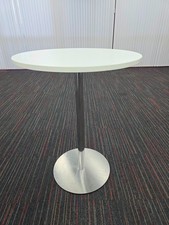Round Poseur Bar Table White