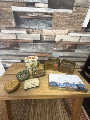 Vintage pipe tobacco tins job - tobacco,