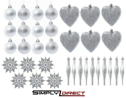 34pc christmas tree baubles - 34pc,