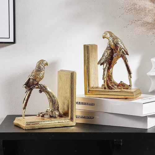 Parrot bookends resin book - bookends,
