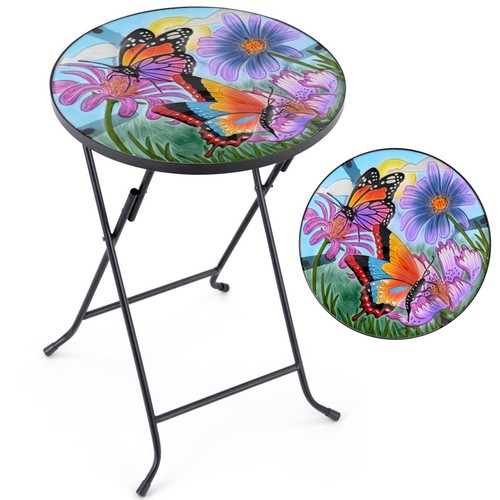 Folding glass table garden - folding,