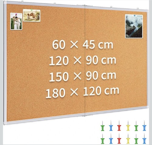 Large cork notice board - large, for