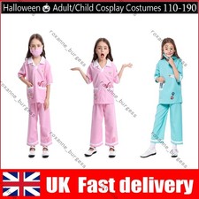 Kids Doctor Nurse Costume Veterinary Uniform Role Play Book Day Party Outfits 🎃