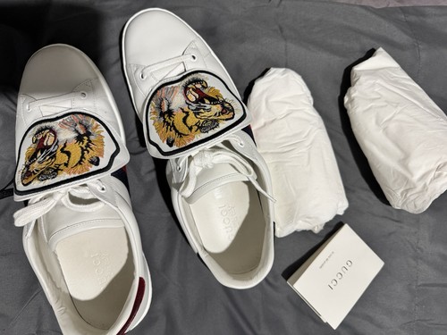 Gucci men white leather - men's,