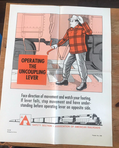 Vintage railroad poster - vintage, 1970