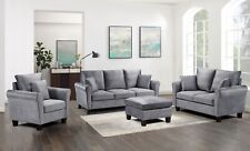 Brushed Velvet Sofa 3 Seater 2 Seater Chair Footstool Grey Brown or Mink
