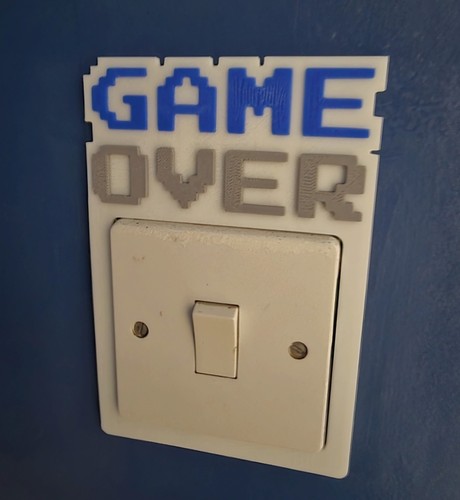 Game over light switch - over,
