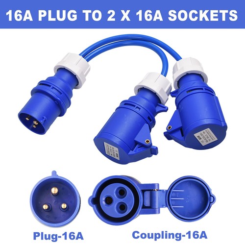 Way splitter cable - cable, 16amp
