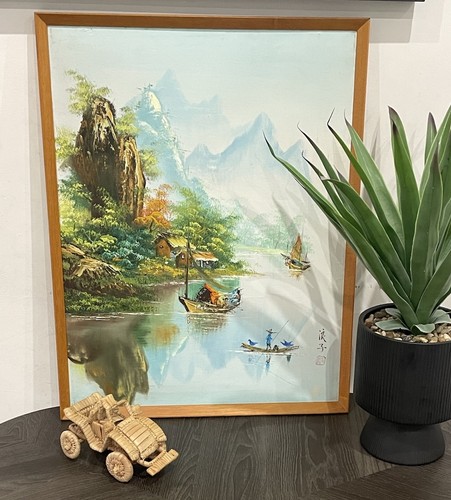 Vtg chinese oil board - vtg,