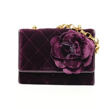 CHANEL Velour Camellia Mini