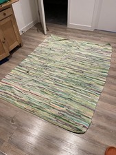 Large Chindi Rag Rug From Zara Home - Green & Purple