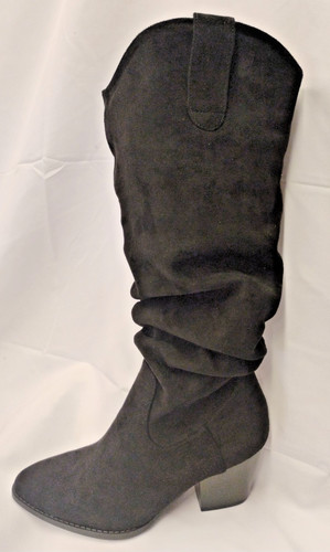Women cowboy knee black - cowboy, knee-