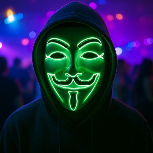 Green led light anonymous - led, up