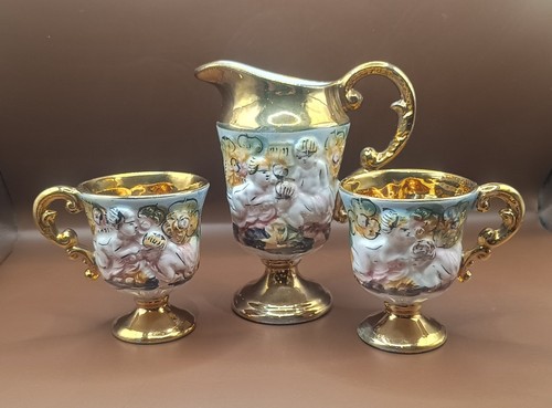 Vintage capodimonte style gilt - capodimonte,