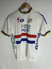 Vermarc Cycling Jersey Omega Quickstep Cavendish World | Men's | White |  Large