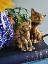 Two Vintage Brass Cats - 4.5