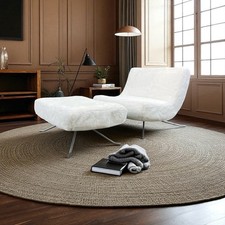 Fluffy Yeti Ligne Roset ‘Pop’ Easy Lounge Chair and Ottoman by Christian Werner