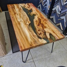 Yew wood river coffee table