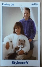 Original Stylecraft Eskimo Dk Childs Cardigans 22"-32" Knitting Pattern 4878