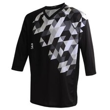 Funkier Flow-Mtb Enduro Most Comfortable 3/4 Jersey In Black/White Large