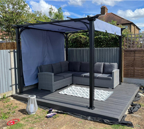 Metal garden pergola - metal,