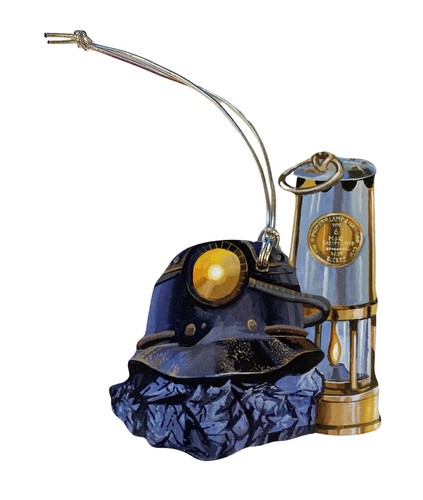 Coal miner christmas - miner, tree
