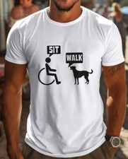 Funny Dog Command T Shirt Sit Walk Humor Design Sarcastic Pet Lover Gift Tee