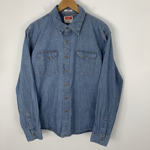 Wrangler denim shirt mens - wrangler,