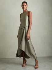 REISS Micah Satin Drape Tuck