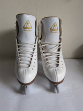 Jackson Ultima Classique White Ivory Figure Ice Skates Mirage Size 7 1/2 UK