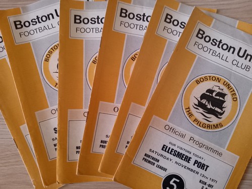 Boston united home programmes - boston,