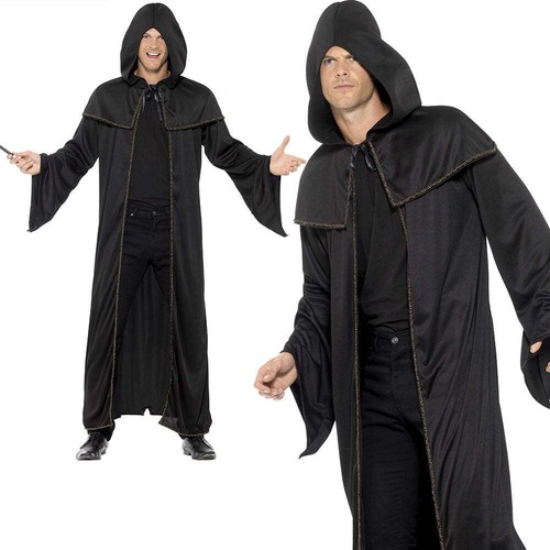 Black wizard cloak mens - wizard,