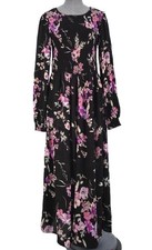 B.Young JOSA SMOCK Dress - Black Flower Mix Size 12 Worn Once