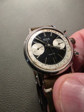 Vintage 17 jewel Incabloc Avia Reverse Panda Chronograph Watch -  Landeron 149