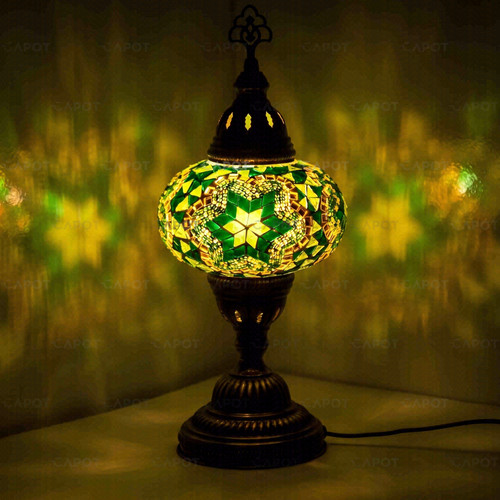 Green turkish mosaic - turkish, lamp