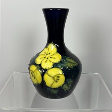 Moorcroft Buttercup Vase 10.5cm tall by Sally Tuffin 1993