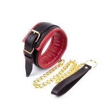 Red Faux Leather Collar & Lead