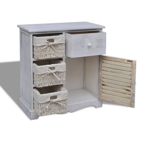 White cabinet bathroom wooden - white,