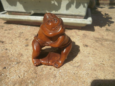 Hand Carved wood netsuke Sumo
