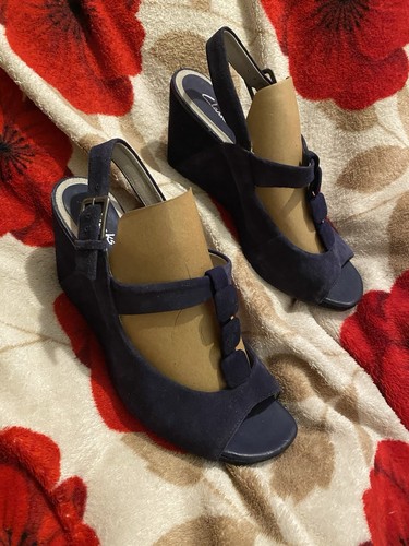 Women clarks navy suede - clarks,