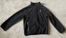 US Polo Assn Boy's Black Fleece Jacket Full Zip Size 7-8 Years